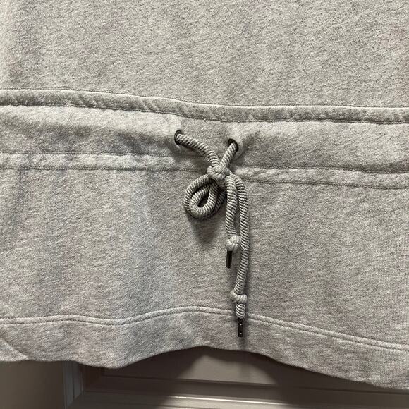 Old Navy Gray Tunic Cowl Necklie Sweatshirt with tie Waist Med - Picture 9 of 11